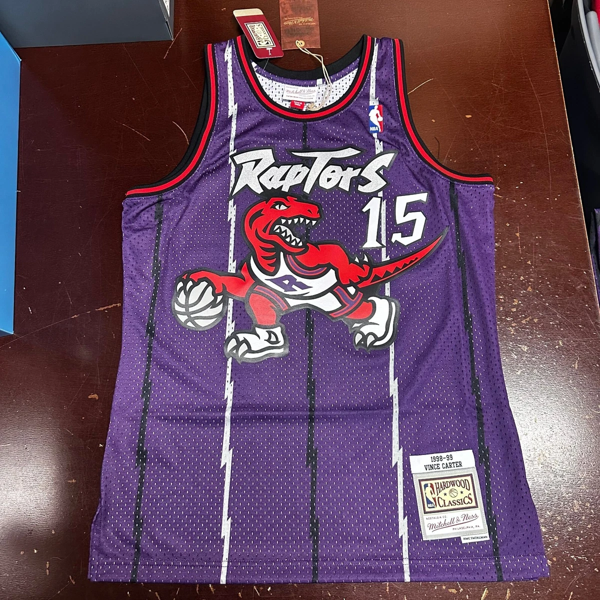 Mitchell & Ness Toronto Raptors Jersey Mens XL Purple Vince Carter 1998-99