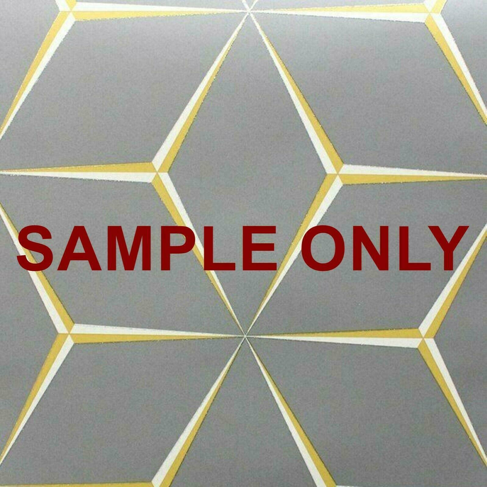 Belgravia Geometric Harper Yellow Grey White Glitter Luxury Wallpaper