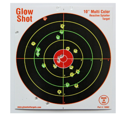 Splatterburst Target 8 Inch Stick & Splatter Self Adhesive Reactive Shooting Targets Gun Rifle Pistol Airsoft BB Gun Pellet Gun Air Rifle (25 Pack