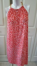 NEW MICHAEL KORS CHAIN NECK SLEEVELESS FIT STRETCH DRESS SIZE XS