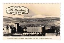 Vintage Postcard Advertising - Ballentine's Scotch Whisky. Dumbarton Distillery.