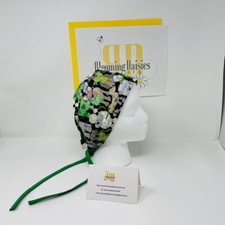 Glittery St. Patrick's Dogs Unisex Skull/Chemo Nurses Scrub Hat/Cap