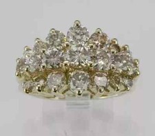 2Ct Round Cut Lab-Created Diamond Women's Engagement Ring 14K Yellow Gold Finish