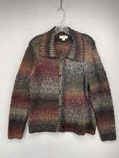 APPLESEED  S WOMENS SWEATER LARGE L CARDIGAN LONG SLEEVE ACRYLIC WOOL BLEND