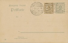 BAYERN "NÜRNBERG XVIII. DEUTSCH. PHILATELISTENTAG." K1 3 + 2 Pf AH-GA-Postkarte