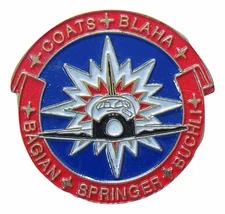 PIN enamel vtg NASA Space Shuttle STS-29 DISCOVERY Coates Blaha Bagian 1"