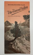 The Orient Valley Rhone-Valais Mont Blanc Switzerland Vintage 1940's Brochure
