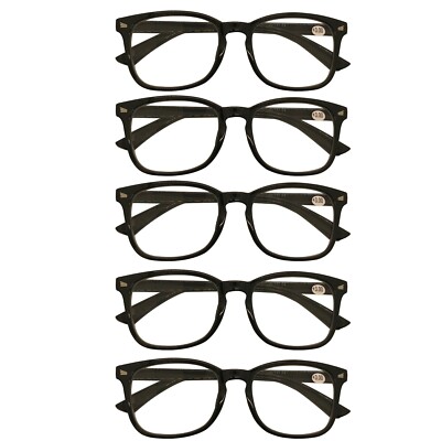 5 Pack Mens Womens Oval Round Frame Reading Glasses Blue Light Blocking Readers 