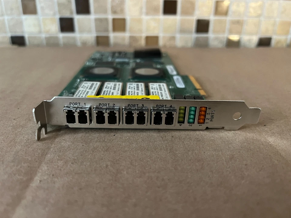 QLOGIC PX2610401-10 B QUAD PORT 4GB PCI-E FIBRE CHANNEL NETWORK ADAPTER M8-1(3) - Image 2 of 4