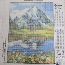 Orchidea Collection Needlepoint Canvas Printed Summer in the Mountains 2624F