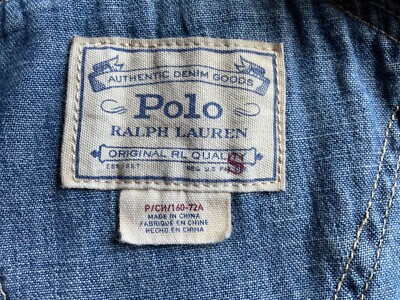 Polo Ralph Lauren Patchwork Overalls Size S Distressed Vintage