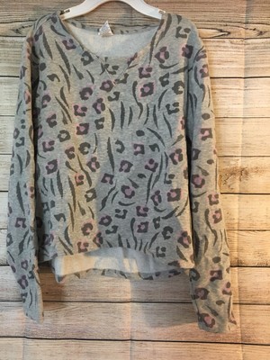gray leopard sweater