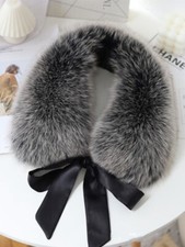 100 Real fox fur collar neck wrap /scarf pure women jacket collar ribbons