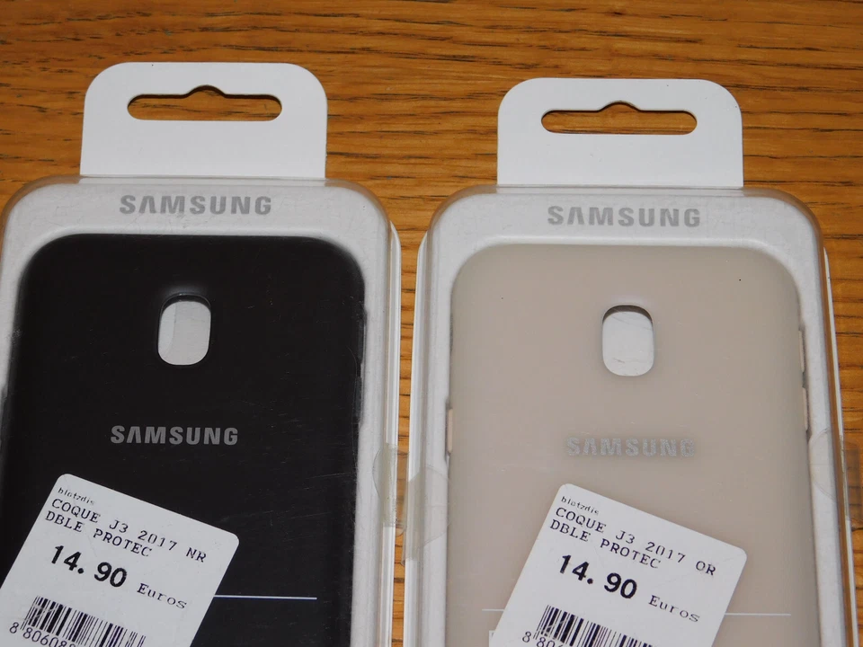 LOT 2x ORIGINAL SAMSUNG Galaxy J3 2017 etui protection TELEPHONE bi-matiere DUAL - Photo 4/4