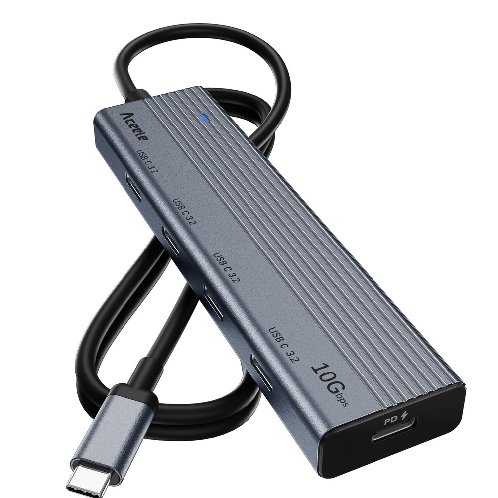Aceele USB C Hub 10Gbps USB C Splitter with 4*USB C 3.2 100W PD Charging Port...