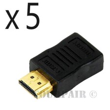 5 Pack Lot - HDMI Male to Female M/F Adapter Extender Connector Port Saver 4K