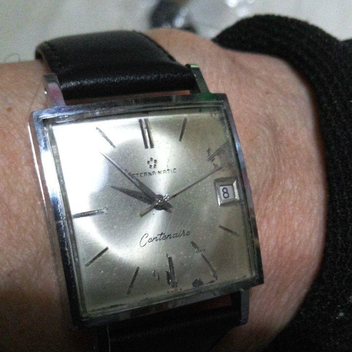 Eterna Eternamatic Rare Square Case Men's Wristwatch 1970's