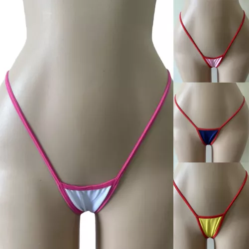 Sexy Mujer Tanga Ropa Interior Tanga Mini Tiro Bajo Micro Bragas Calzoncillos Bikini - Imagen 2 de 32