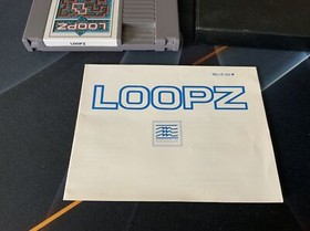 Loopz Nintendo Entertainment System Game Cartridge Dust Cover Manual Japan NES