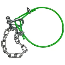 Fence Post Remover Tool Stump/Stock Puller with Chain Plastic Coated Steel Rope