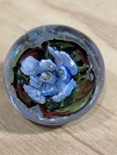 handmade art glass marble  Blue Hue  By Sara Sally LaGrand