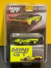 1/64 MINI GT CHASE CAR #887 LAMBORGHINI AVENTADOR SVJ #63 ROADSTER VERDE SHOCK