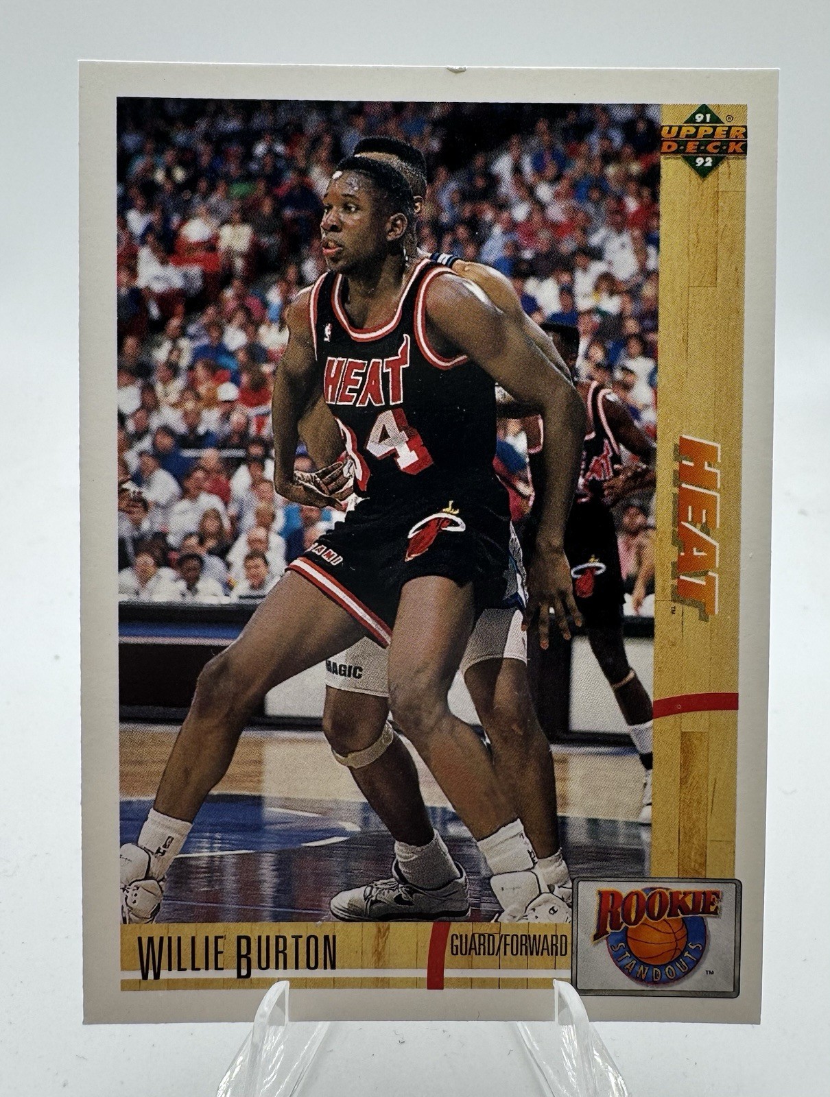 1991-92 Upper Deck Rookie Standouts Willie Burton Miami Heat #R6