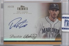 2012 Topps Tribute Auto Orange 22/25 Dustin Ackley #TA-DA1 Auto 0f4