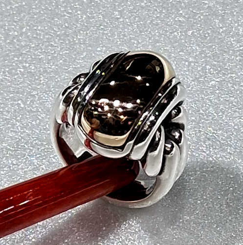 James Avery Sterling Silver 14k Large Knot Ring Gold Dome Size 6.5 Weight 17.4g - 第 24/24 張圖片