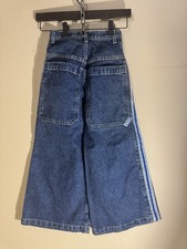 JNCO Vintage Girl Jeans 90's Y2K Mini, 23", Blue, Side Stripe, Wide Leg, Size 7