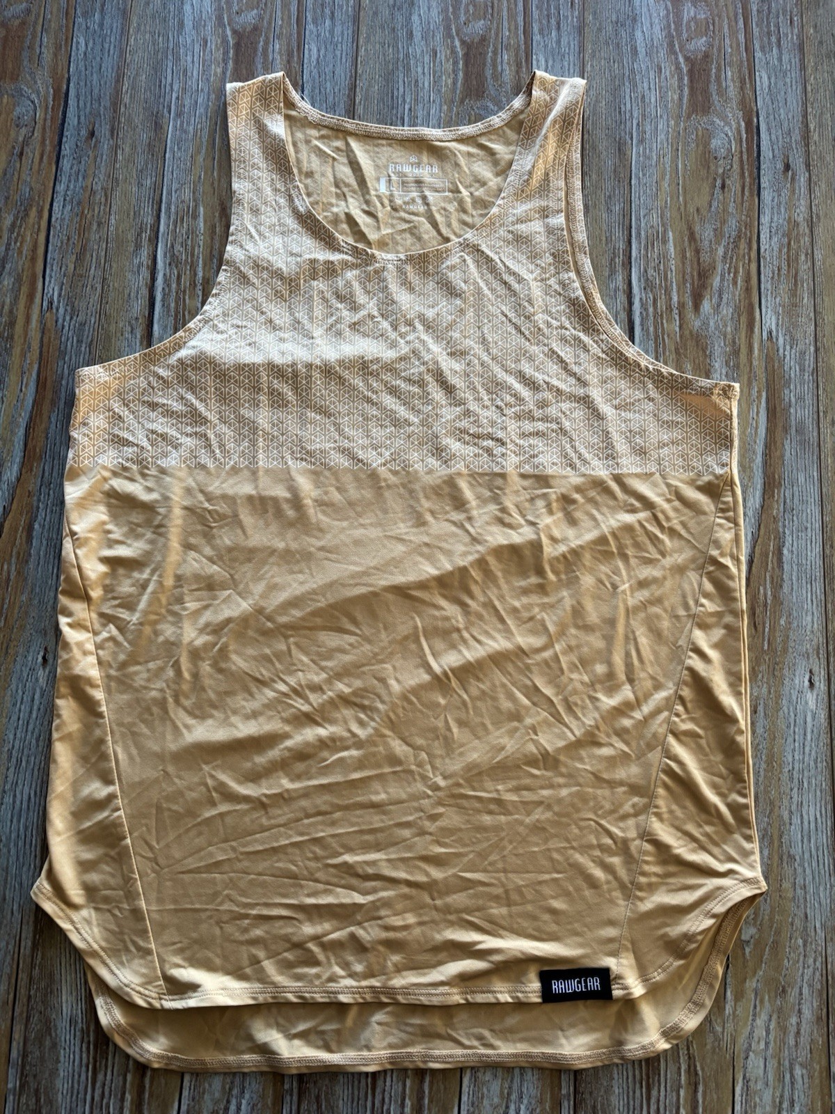 Raw Gear Men’s Tank Top Size Large Yellow Great Condition