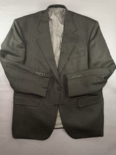 Vintage Lauren Ralph Lauren Blazer Brown Houndstooth 48 R Y2K Woolmark 100 Wool