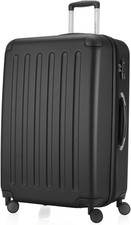 - Spree - Valigia Trolley Rigido Grande ABS TSA 4 Ruote, 75 Cm, 119 Litres, Nero