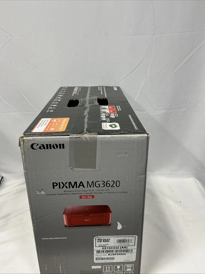 Canon PIXMA MG3620 Wireless All-In-One Inkjet Printer - Red - Image 4 of 4