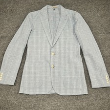 J.Crew Ludlow 36R Baird McNutt Linen Cotton Plaid Men s Blazer Sport Coat Slim