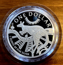 2003 Australia-Silver Kangaroo-1 oz 0.999 sil/Displ case/COA