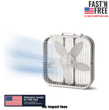 Lasko 20" Classic Box Fan with Weather-Resistant Motor, Portable Cooling Floor