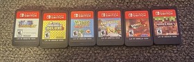 Nintendo Switch Console + 6 Games And Charger - Works Great! Mario Sonic Pokemon