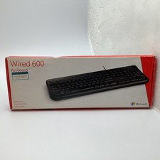 Microsoft Wired 600 Keyboard ANB-00001 USB Spill-Resistant Quiet Keys - New
