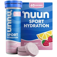 Nuun Sport Electrolyte Tablets Strawberry Lemonade 40 Servings Vegan Non GMO