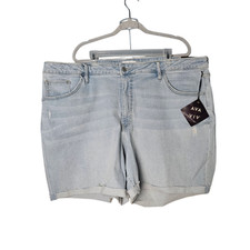 Ava  Viv High-Rise Light Wash Denim Shorts Womens Size 26W