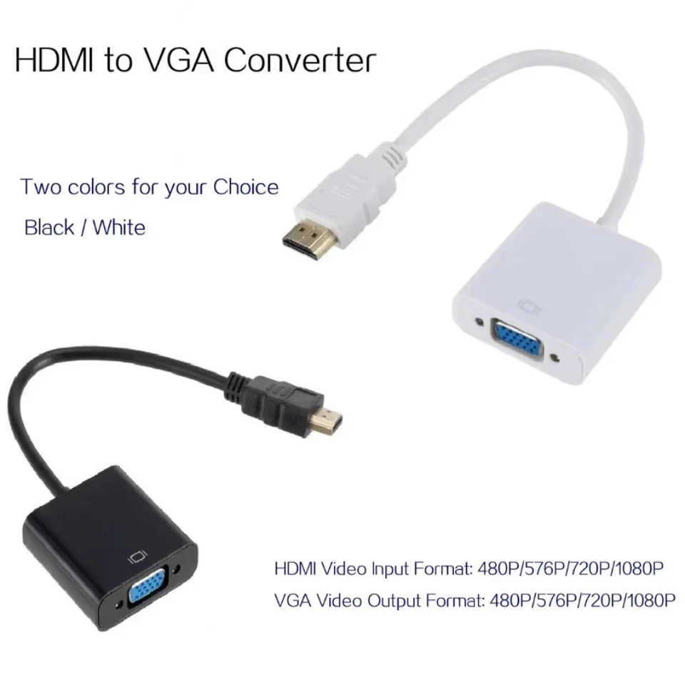 HDMI-compatible To VGA Adapter Converter Digital To Analog Converter Cable 1080P - Bild 2 von 4