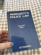 Moriarty’s Police Law 23rd Edition 1979 Butterworths Hardback UK Policing Book