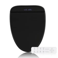 Bidet Toilet Seat, Elongated Toilet Seat Warm Water, Heated Seat Bidet with R...