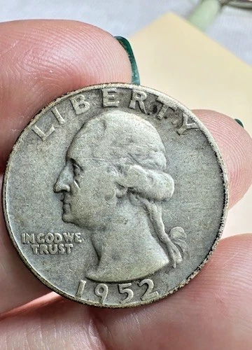 1952D Washington Quarter  90% Silver  (Fine) See Pic's