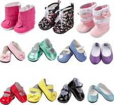 6 Pairs of Doll Shoes Include Boots Leather Shoes Fits 18 Inch American Girl ...