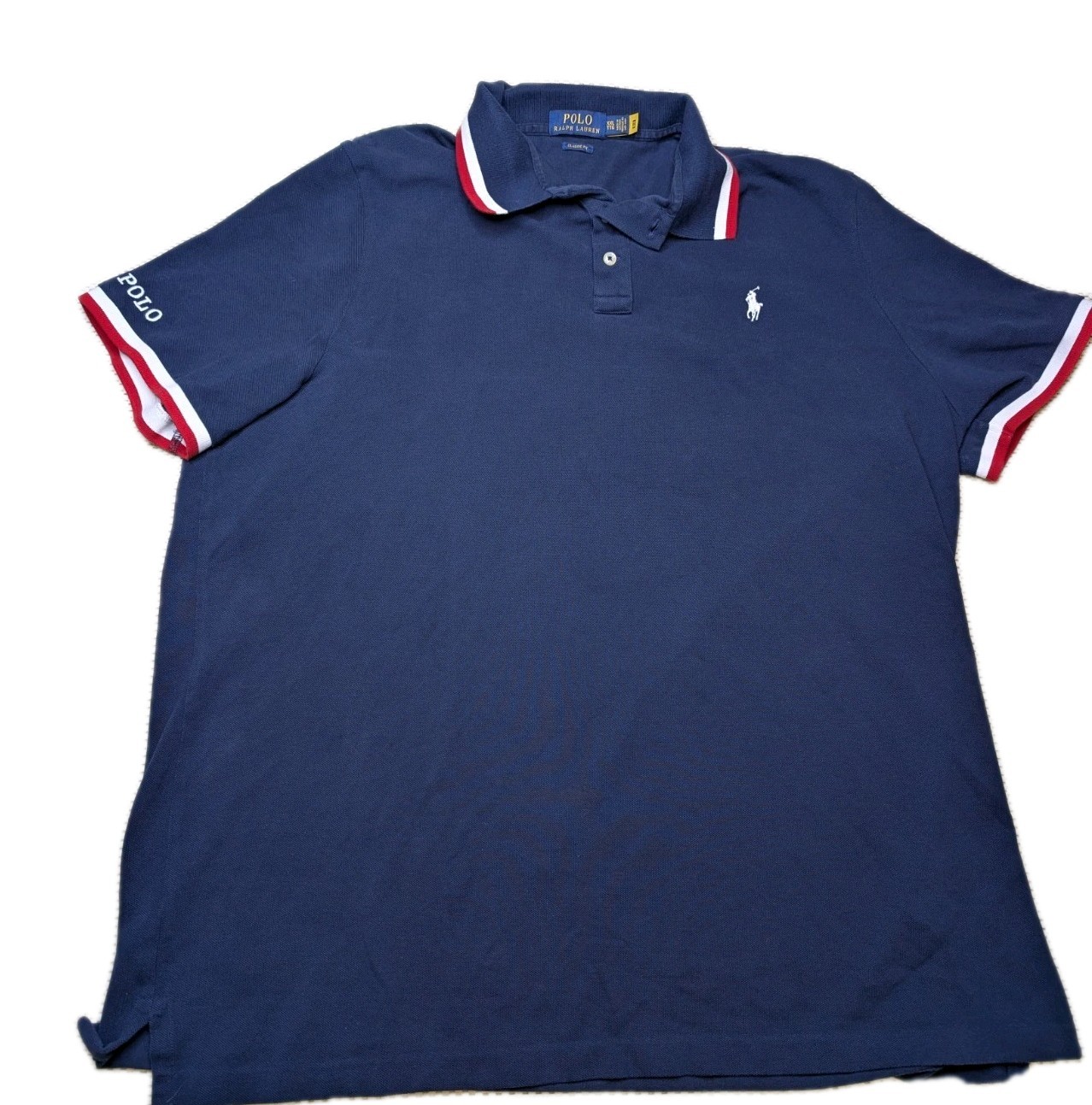 Polo Ralph Lauren Men's XXL Navy Red White Blue Classic Fit Polo Shirt