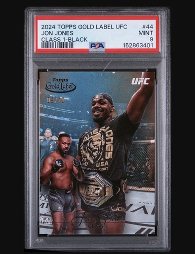 2024 Topps Gold Label UFC - Jon Jones #44 Class 1 Black /10 PSA 9