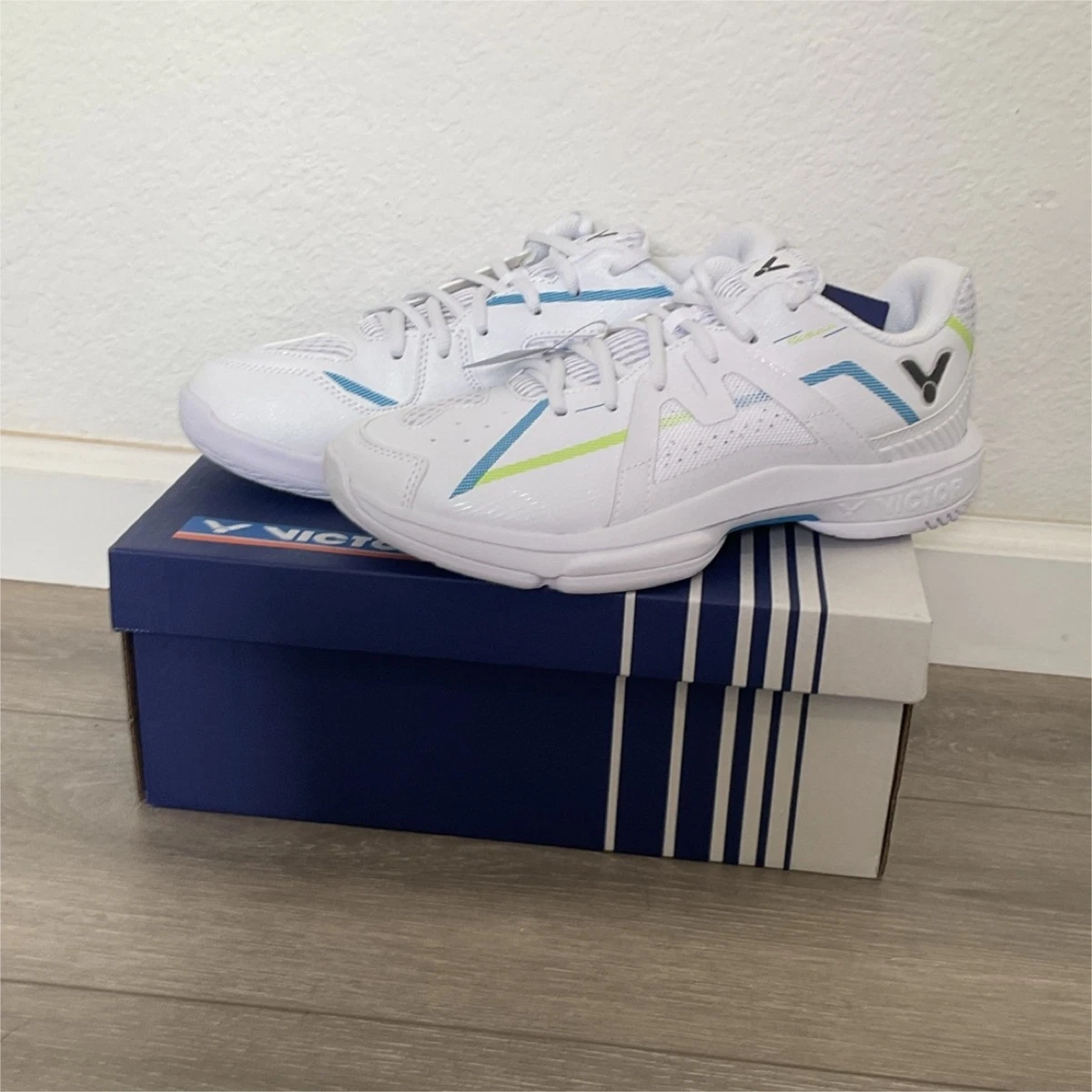 Chaussures de BADMINTON et SPORTS INDOORS femme Gel Rocket 9 Marine