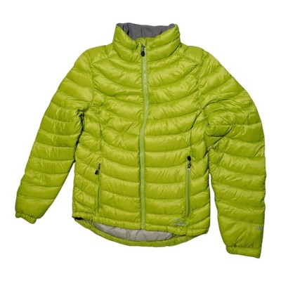 L.L. Bean Jacket S 850 Fill Down Lightweight Packable Puffer Chartreuse Green